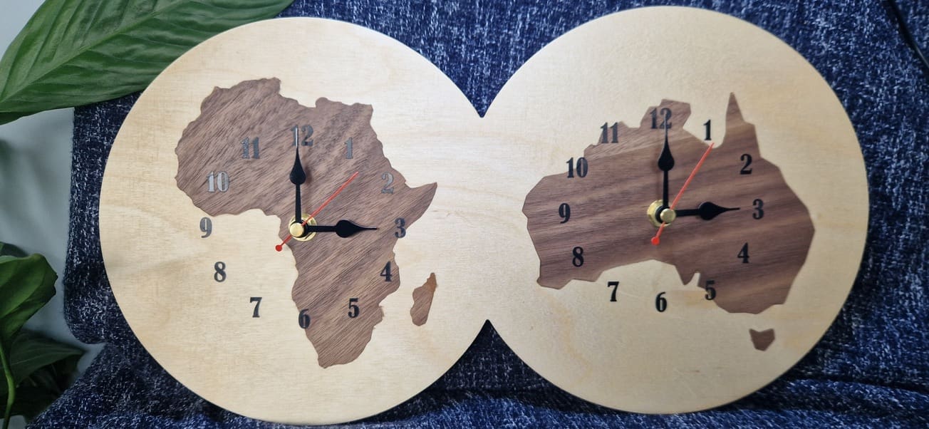 Custom Dual Time Zone Wall Clock with Country Choice - Image 5
