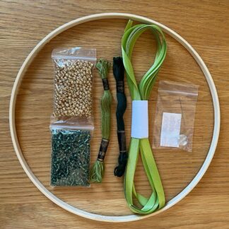 Beaded Dreamcatcher Kit to Make – Complete DIY Dream Catcher Set - Green Craft Kit