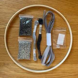 Beaded Dream Catcher Craft Kit – DIY Wall Hanging for Adults & Teens - Grey Craft Kit