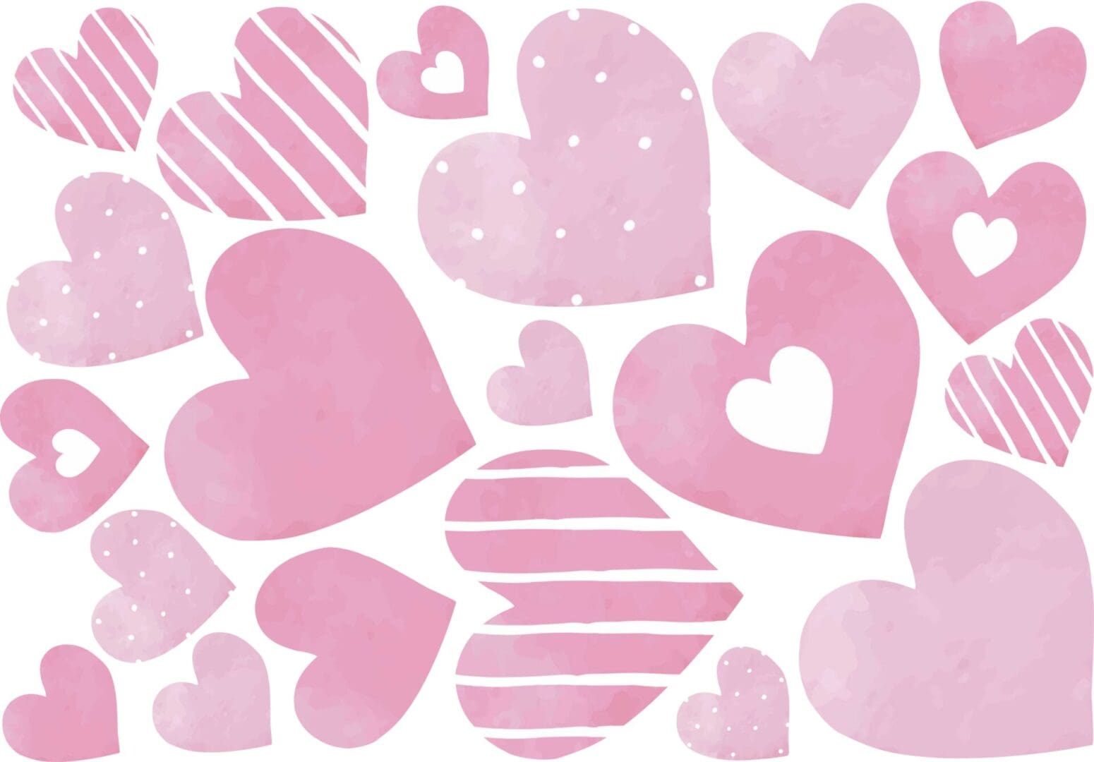 Coloured Heart Peel and Stick Fabric Wall Stickers - Image 3
