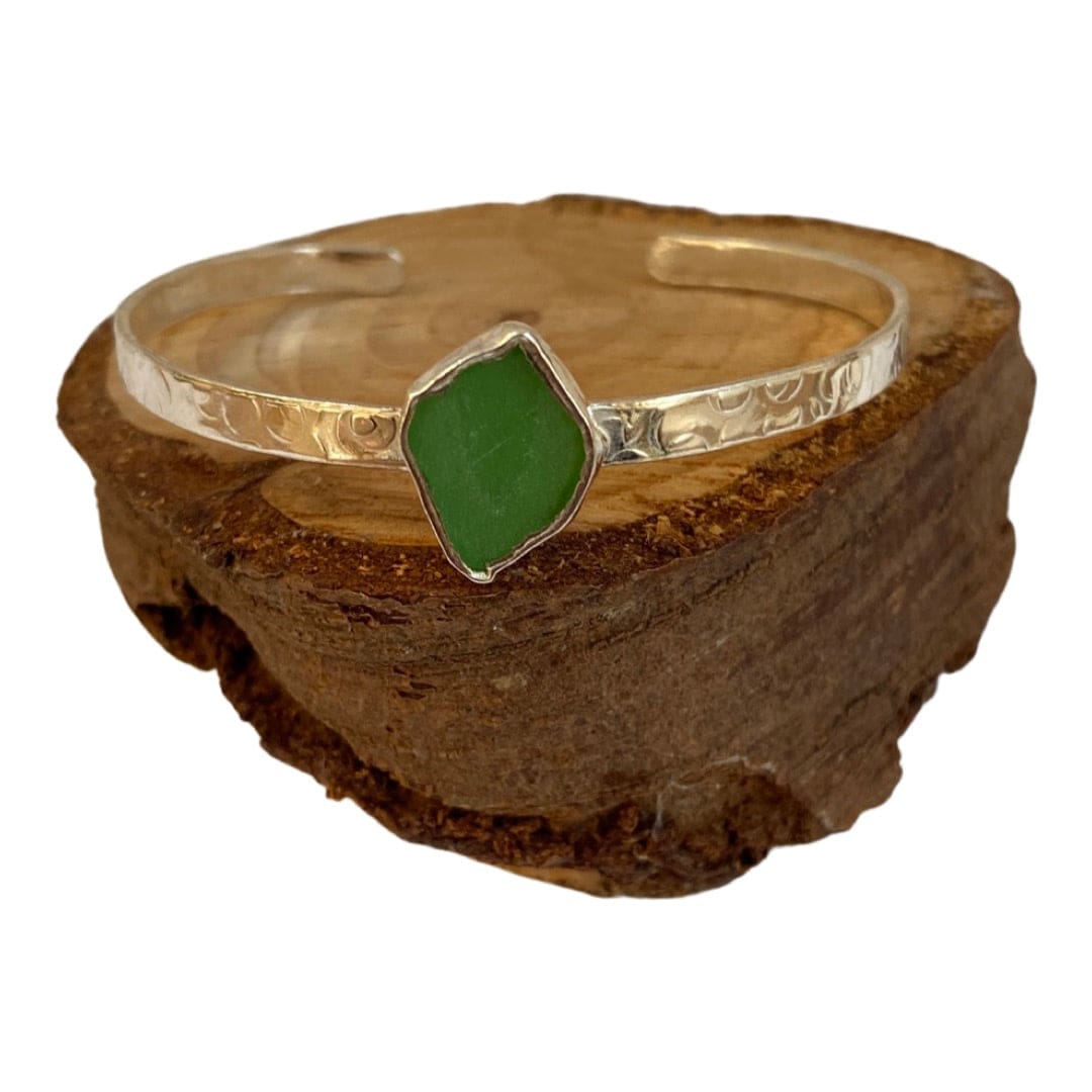 Sea Glass Silver Cuff - Image 2