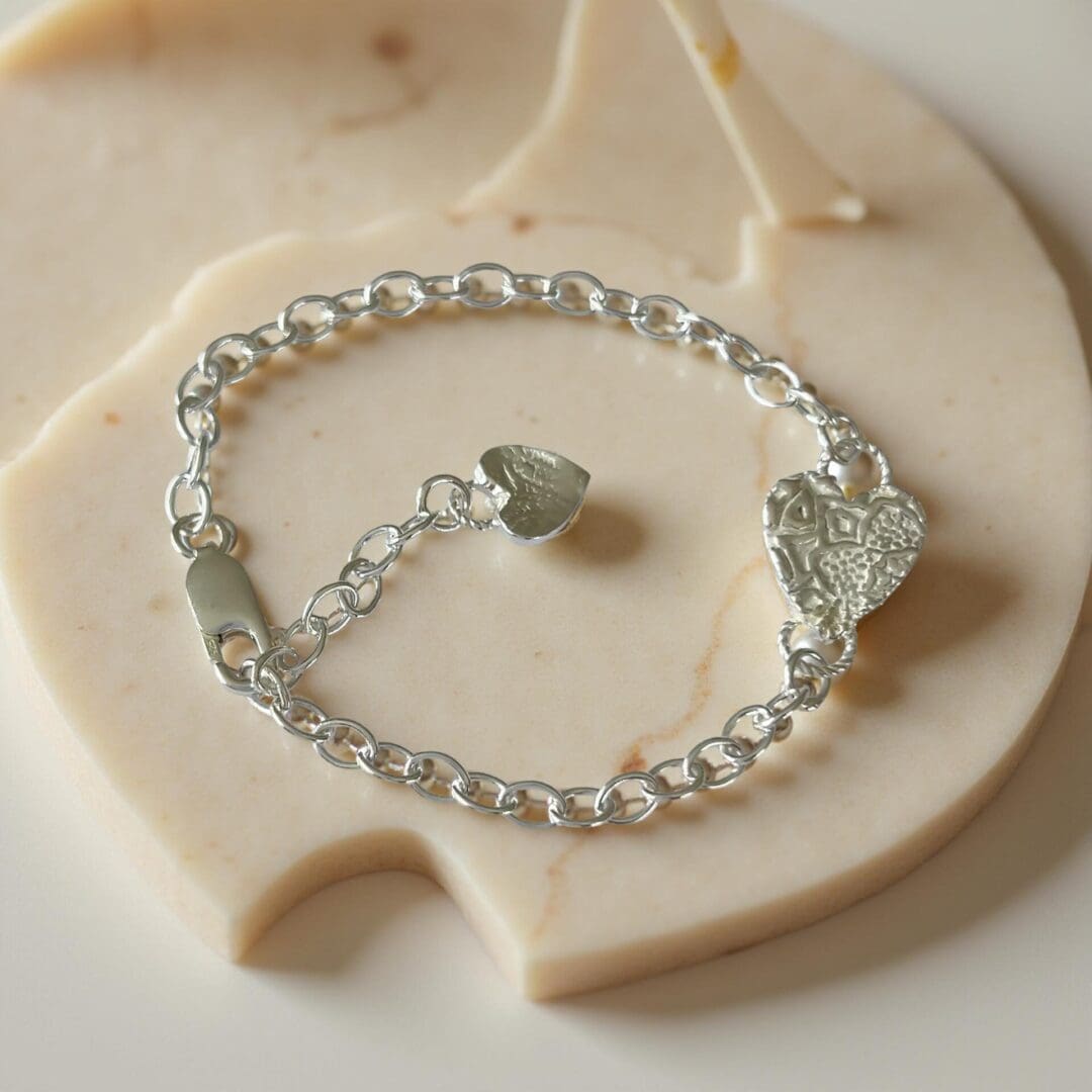Friendship Silver Heart Bracelet - Image 2