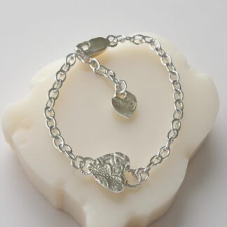 Friendship Silver Heart Bracelet