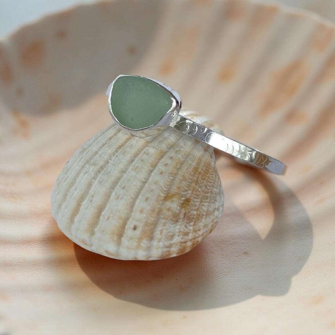 Sea Glass Silver Cuff - Image 5