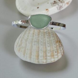 Sea Glass Silver Cuff