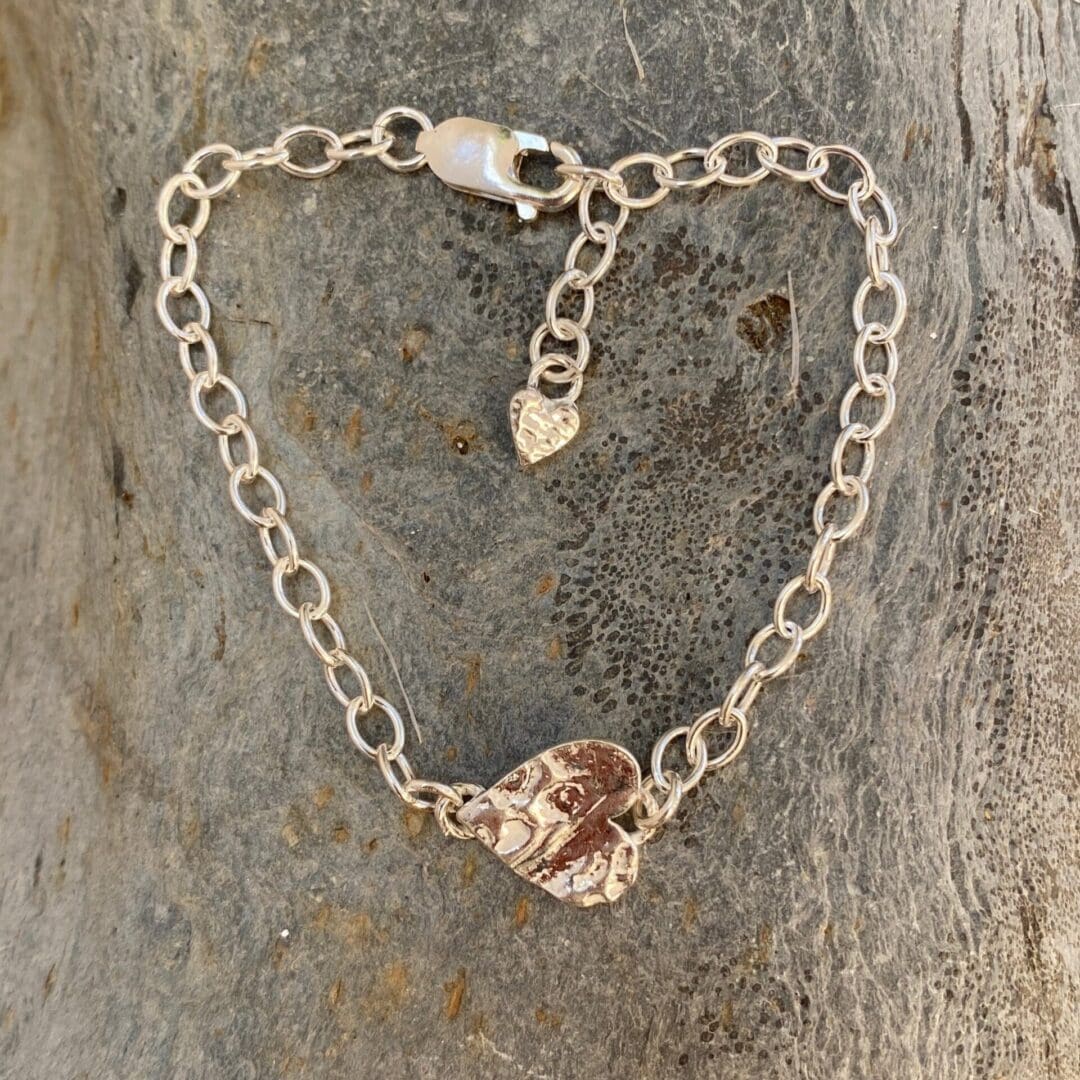 Friendship Silver Heart Bracelet - Image 5