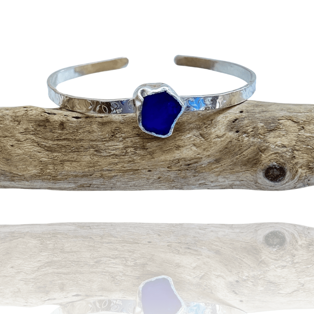 Sea Glass Silver Cuff - Image 3