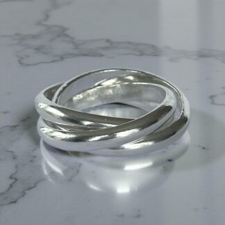 Silver Russian Interlocked Rings