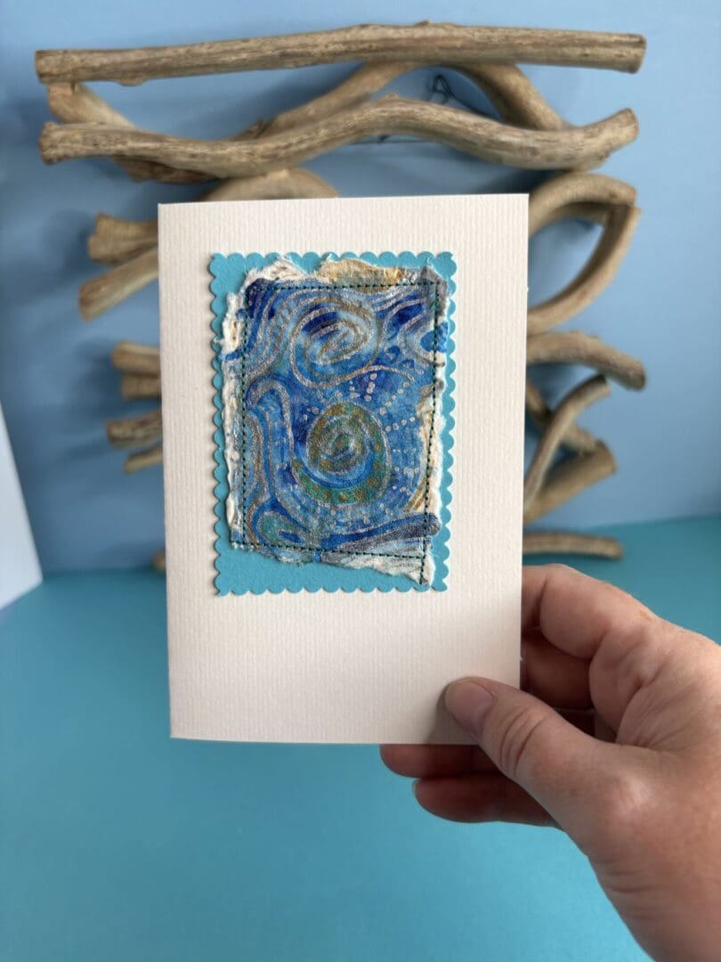 River swirls abstract sea inspired greetings card - Image 2