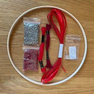 DIY Dream Catcher Kit for Adults – Beaded Wall Décor Craft Project - Red Craft Kit