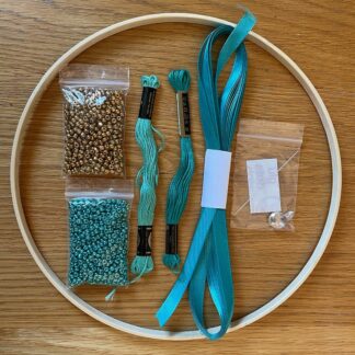 Boho Beaded Dream Catcher Kit – Handmade Craft Set for Mindful Creativity - Teal Craft Kit