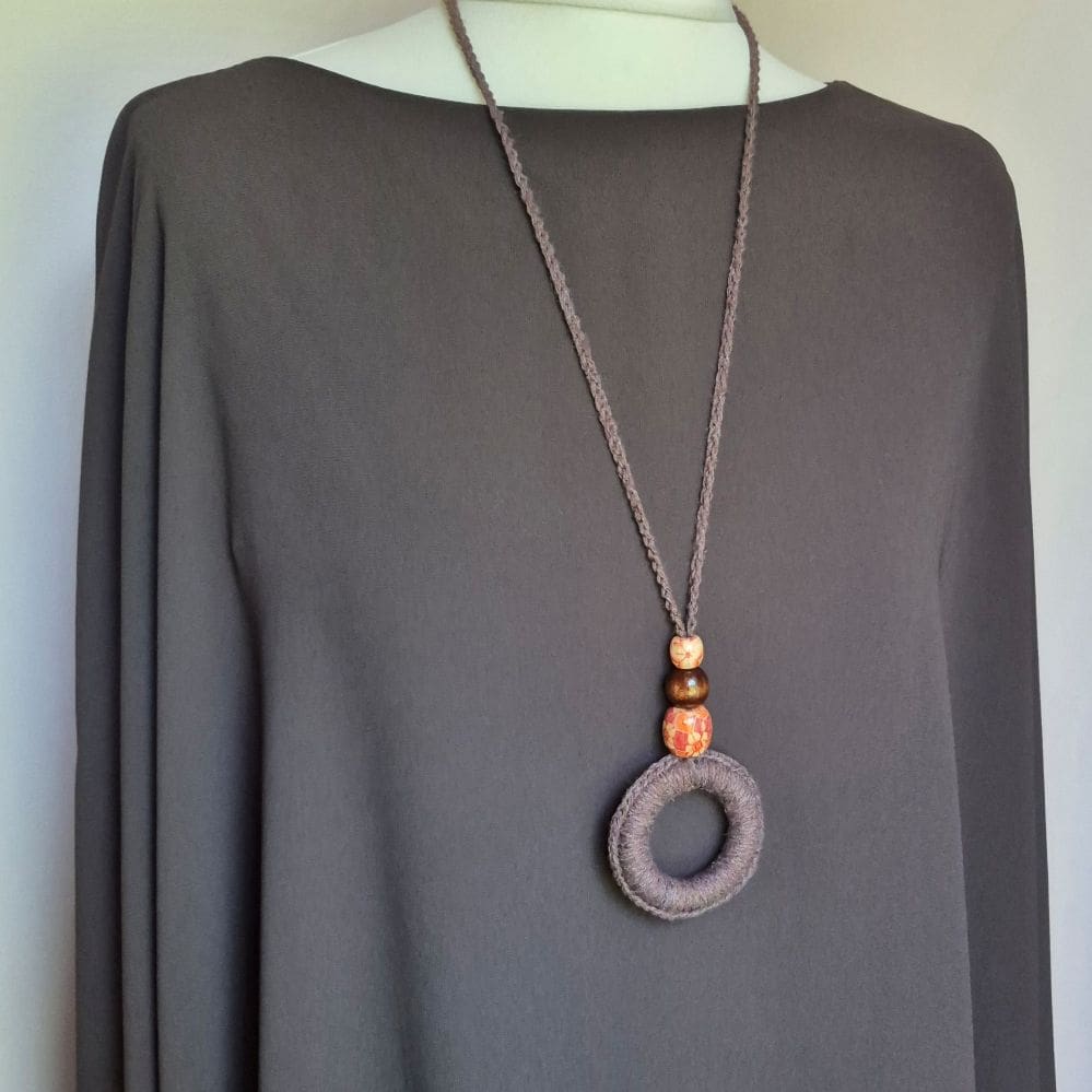 crocheted necklace