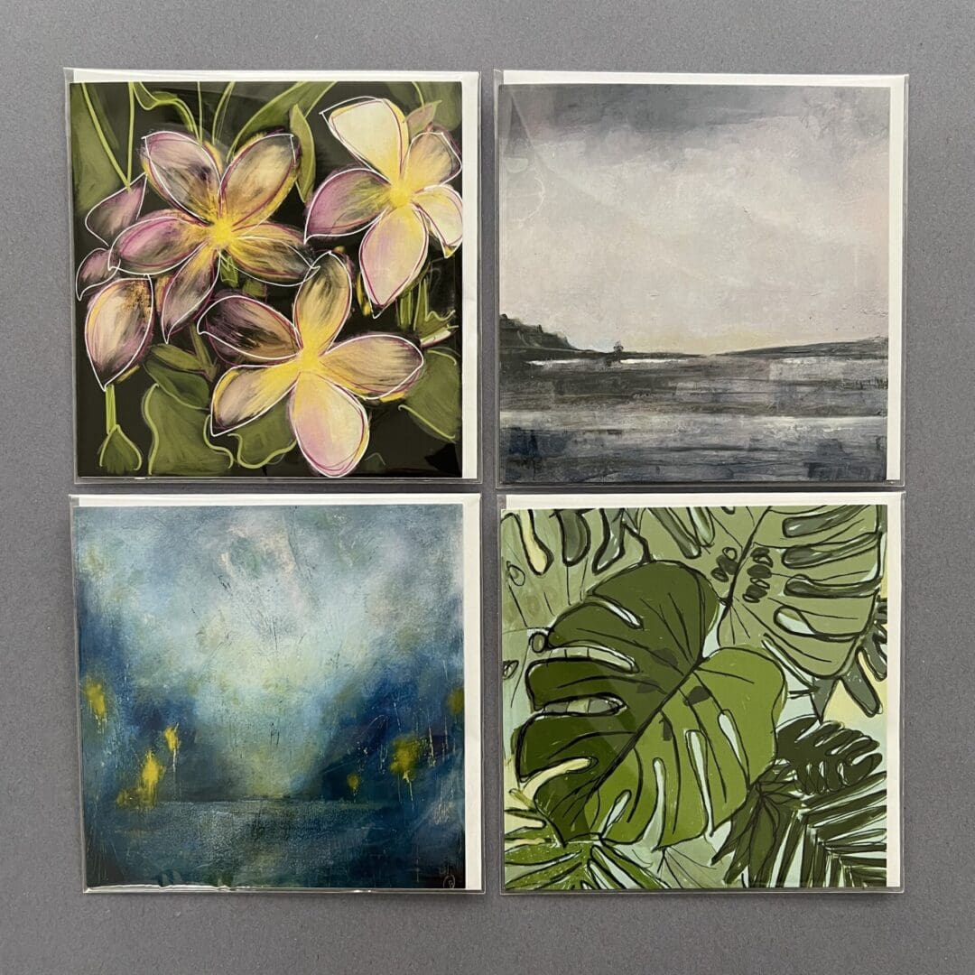 fine art greeting cards set of 4