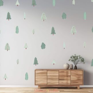 Woodland Trees wall paper effect wall stickers
