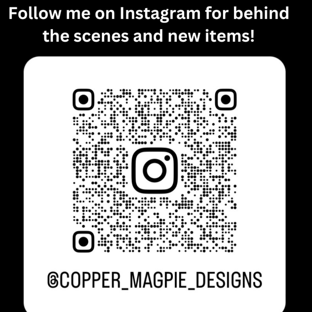 QR code linking to Copper Magpie Designs Instagram page.