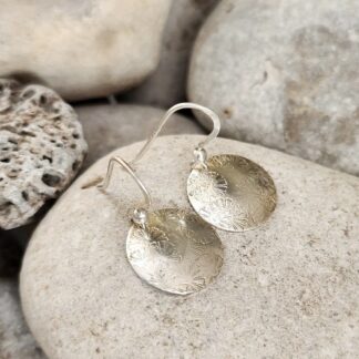 Sterling silver Disc earrings