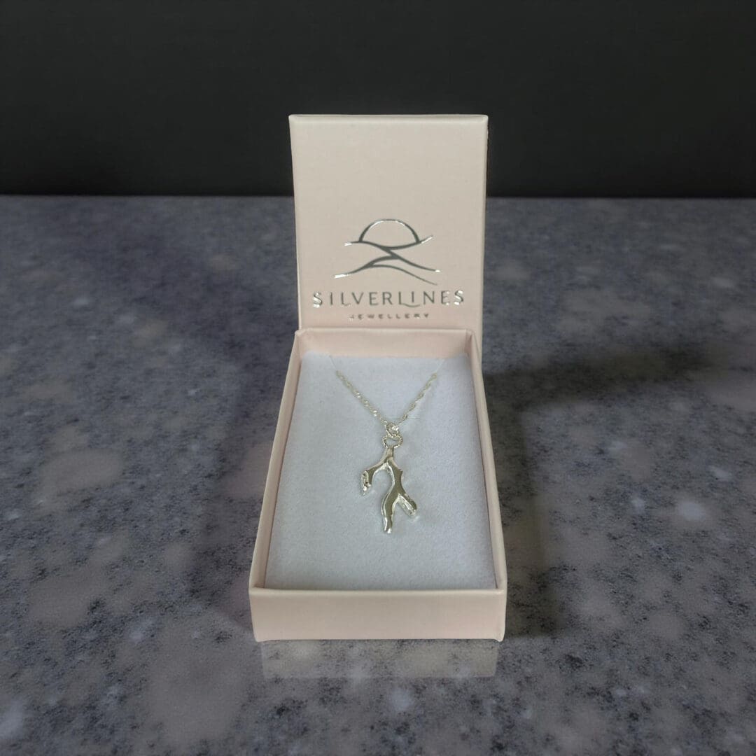 Ocean Seaweed Silver Necklace - Image 7
