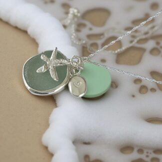 Ocean Sea Glass Charm Necklace