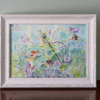 mermaids picture painting art illustration print underwater picturebook image
