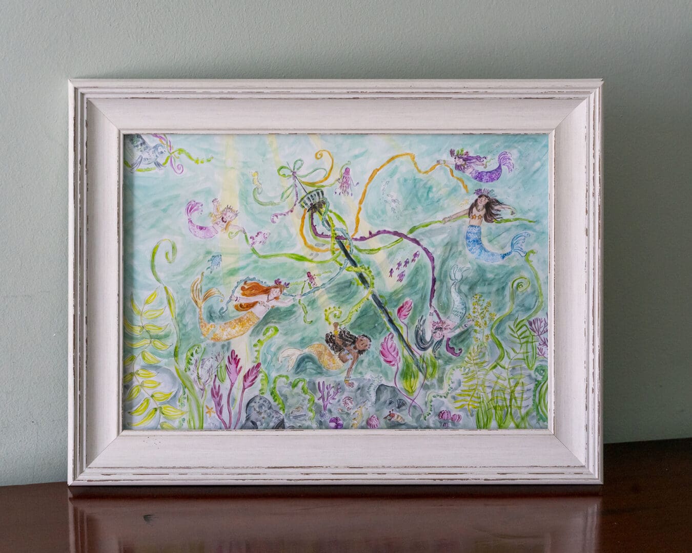 mermaids picture painting art illustration print underwater picturebook image