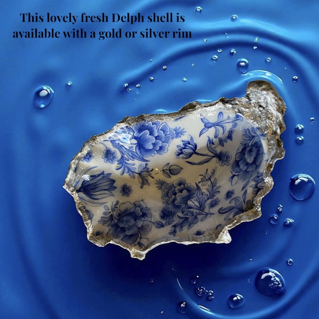 Handcrafted Decoupaged Oyster Shell