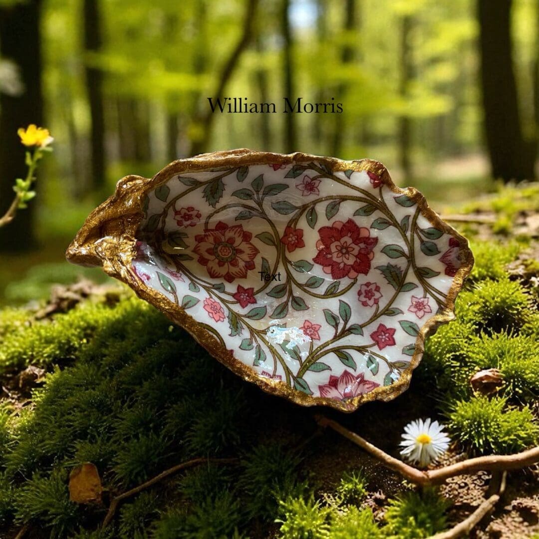 Handcrafted Decoupaged Oyster Shell