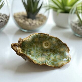 Handcrafted Decoupaged Oyster Shell