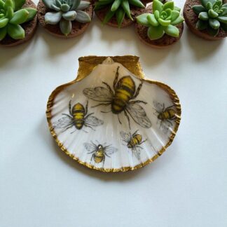Handcrafted Decoupaged scallop Shell