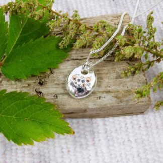Silver Nugget Necklace with Copper Accents