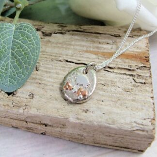 silver thistle necklace