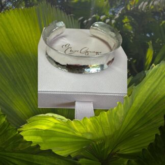 Sterling Silver Anticlastic Textured Cuff Bangle