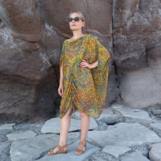 Grecian style sheer tunic dress or beach cover up