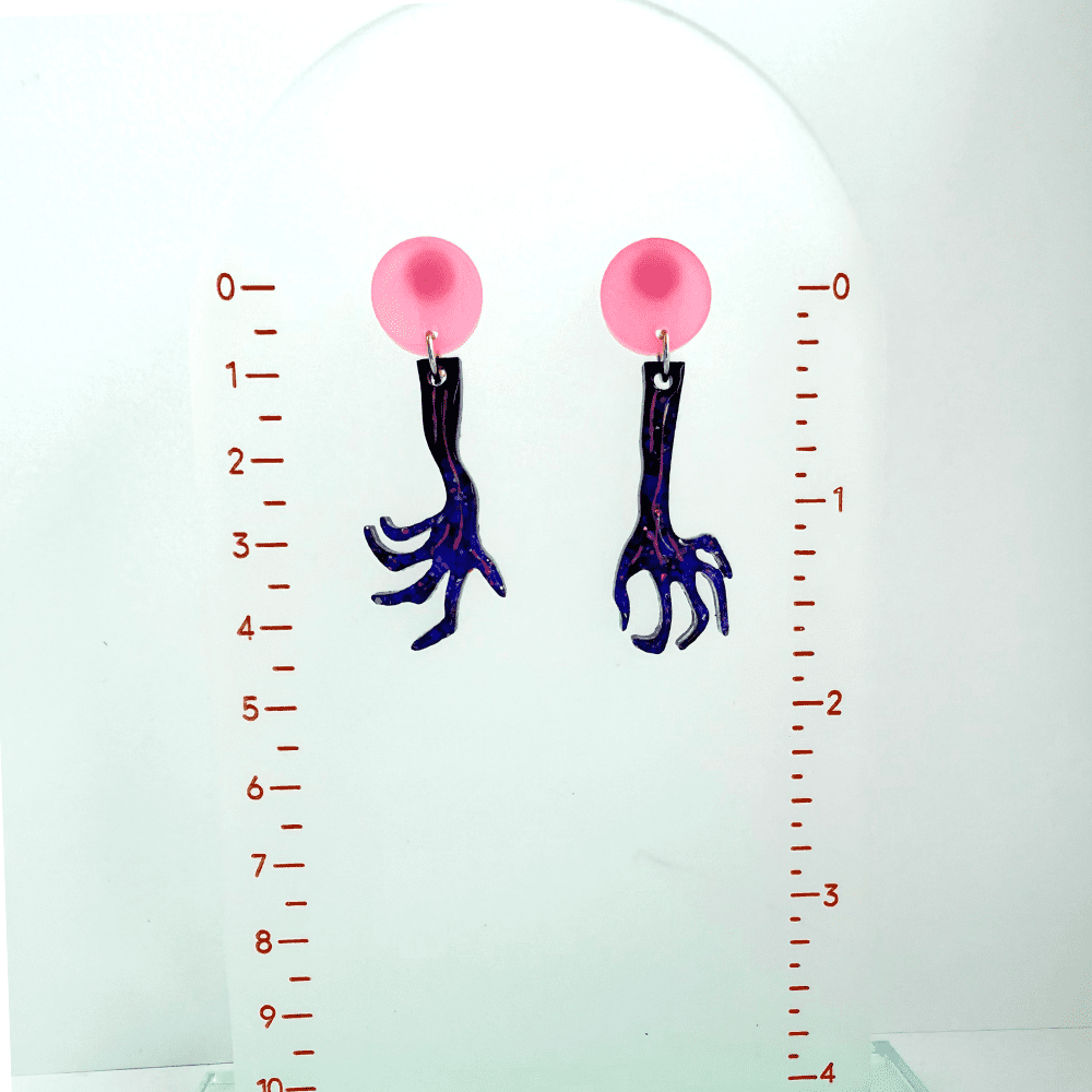 Spooky Zombie Claw Halloween Earrings – Gothic Alternative Jewellery - Image 5