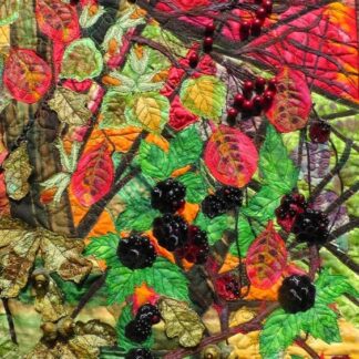 Autumnal wall hanging. Acorns and Blackberries