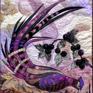 SOLD. Do not purchase. Commission piece only. Please message me with your colour choices. Pheasant wall hanging. Purple and pink