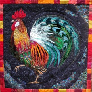 Original Art Rooster. Cockerel, Farm Animal, Wildlife, Colourful Bird.