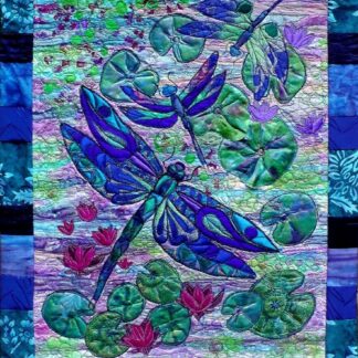 Dragonfly textile wall hanging.