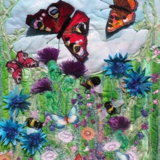 Original Art Wild Flowers. Butterflies. Bees. Hay Meadow. Price is for one piece. Please state A or B when purchasing.