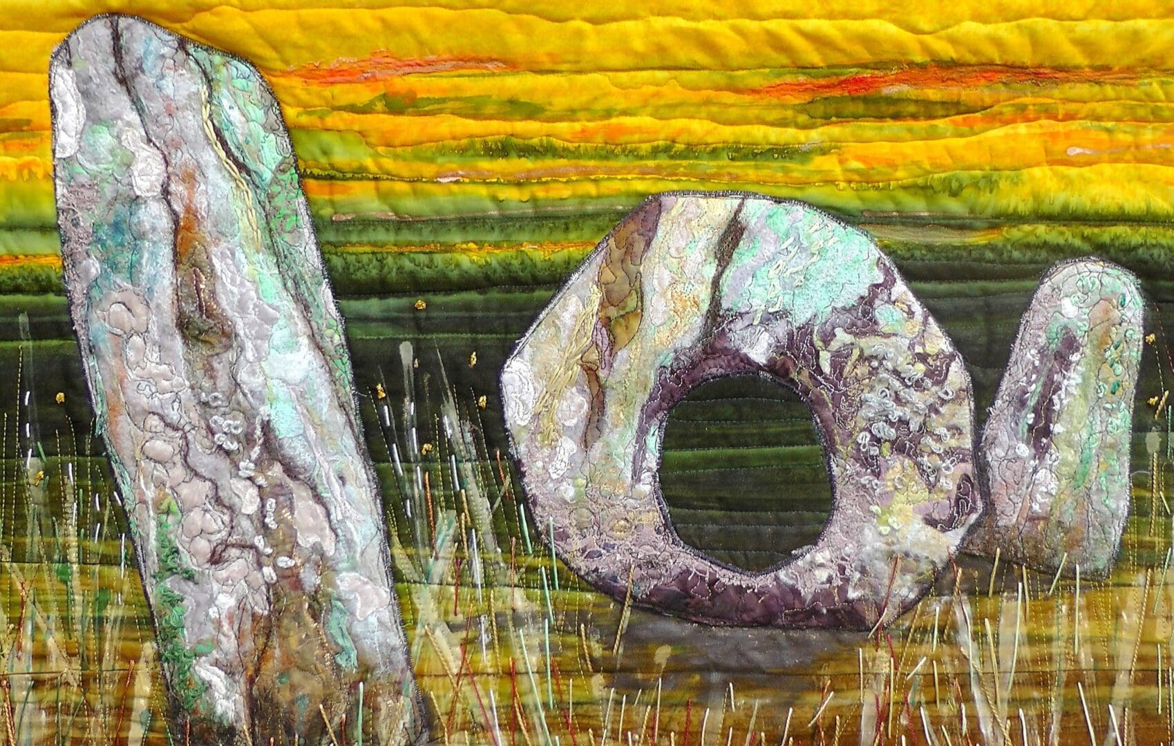 Original Art Men an Tol Cornish sacred sites standing stones Mystery and Magical