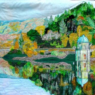 Original Art Elan Valley. Wales. Pen Y Garreg. Beautiful scenery in Wales. Welsh dams