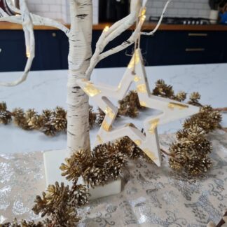 Star Christmas Decoration, Christmas Tree Decoration, Tree Ornament, Hanging Christmas Tree Decoration, Gold Leaf Star, Terrazzo Decoration
