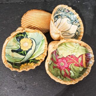 William Morris Decoupaged Cockleshell Ring Dishes (Set of 3)