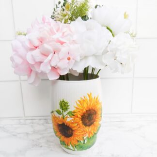 Sunflowers on a Glass Vase