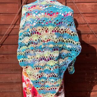 Handcrafted-Blue-Crochet-Shawl