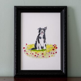 #dogillustration #dogart #dogowner #doglover #giftfordoglovers #bordercollie #bordercollieillustration