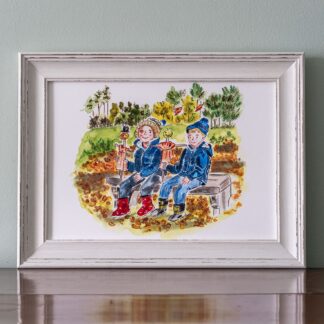 #autumn #illustration #appleday #season #trees #children #nature
