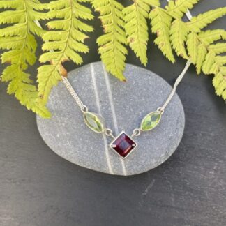 Garnet and Peridot Necklace