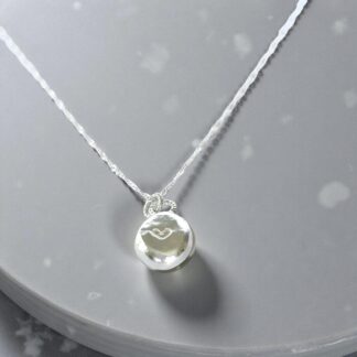 Delicate Silver Heart Charm Necklace