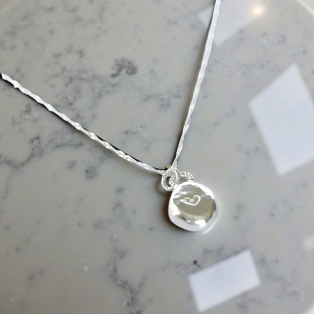 Delicate Silver Heart Charm Necklace - Image 2