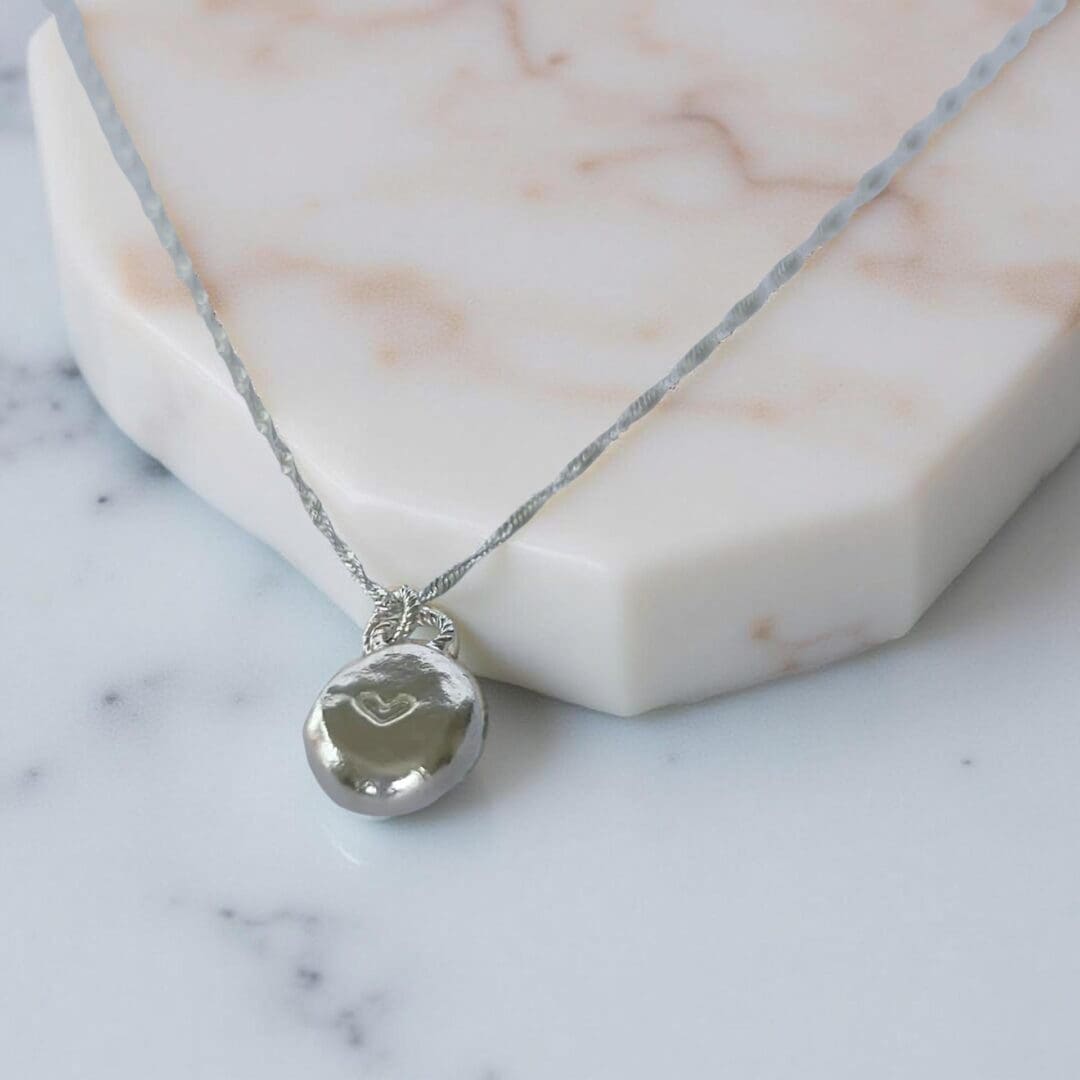 Delicate Silver Heart Charm Necklace - Image 3